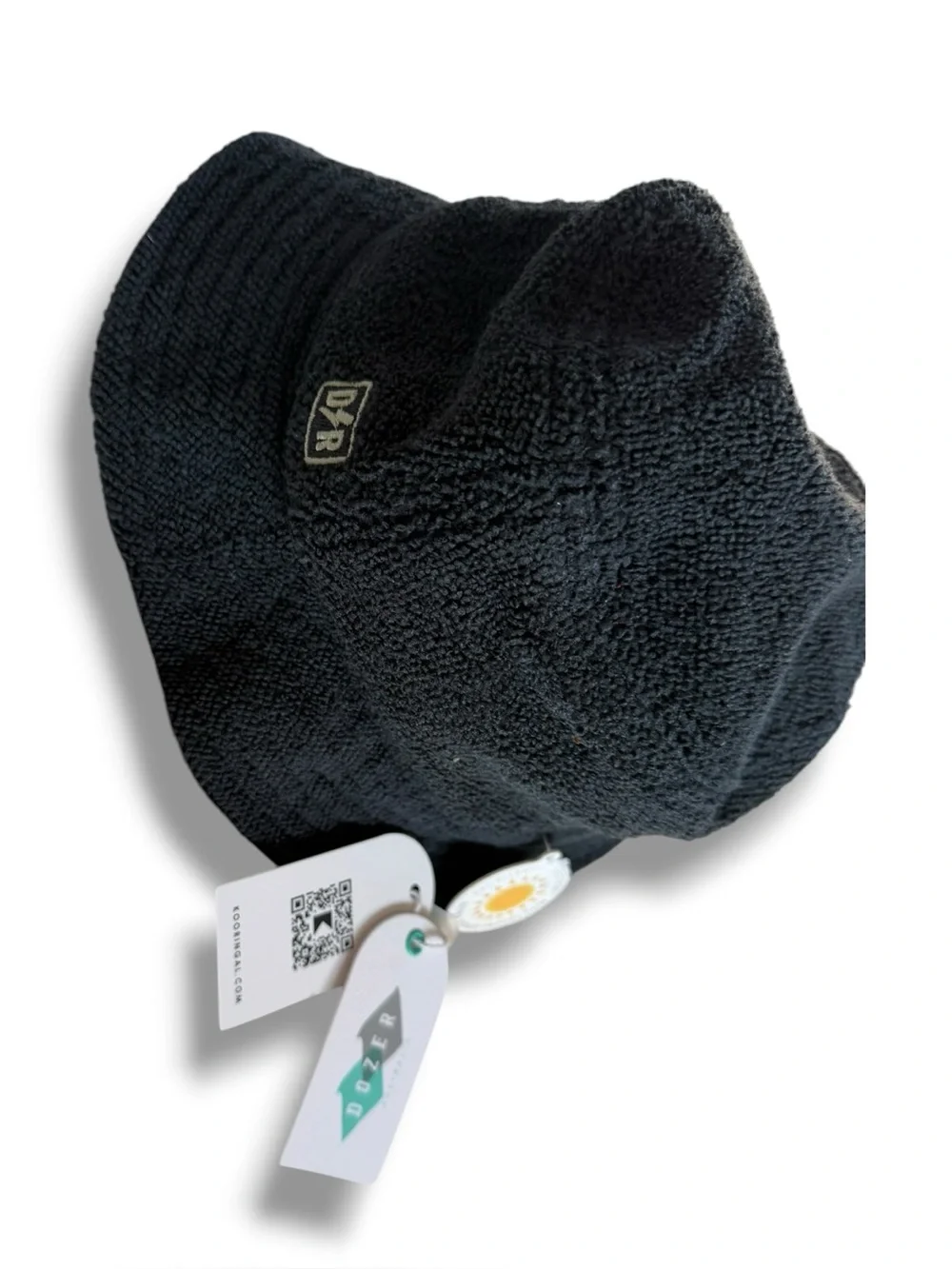 NWT Dozer Samson Boys Black Towel Fleece Boucle Bucket Hat DZR Sz Kids